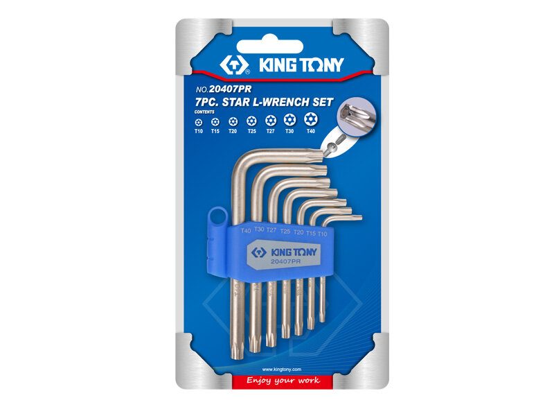 KING TONY Torx Key Set 7 Piece 20407PR